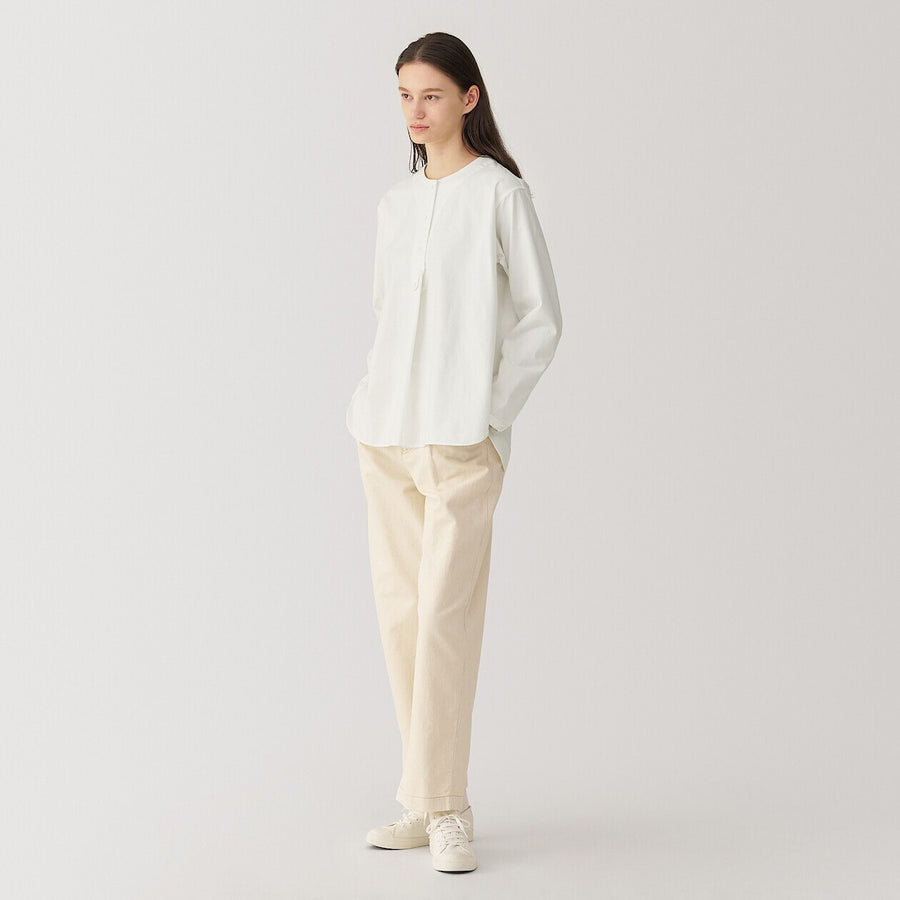 Women's silk blended blouse WhiteS