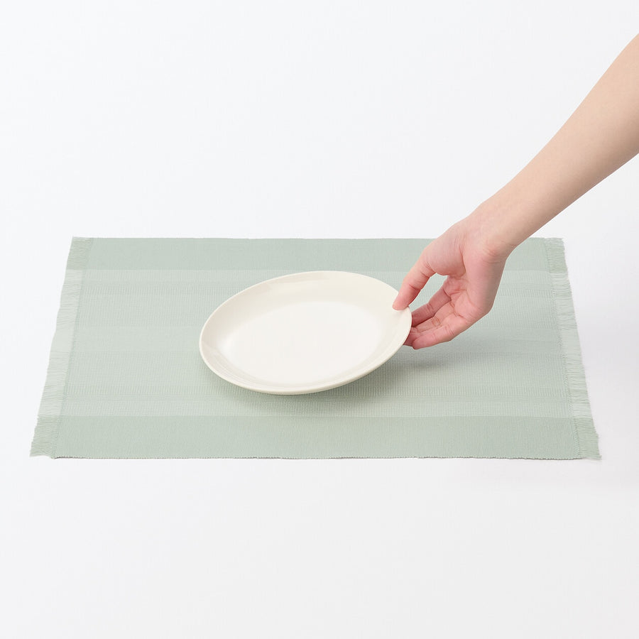 Rib weave Indian cotton Place mat / Fringes