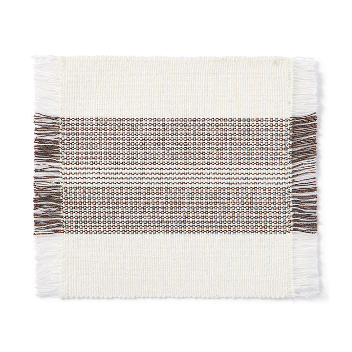 Rib weave Indian cotton Coaster / Fringes
