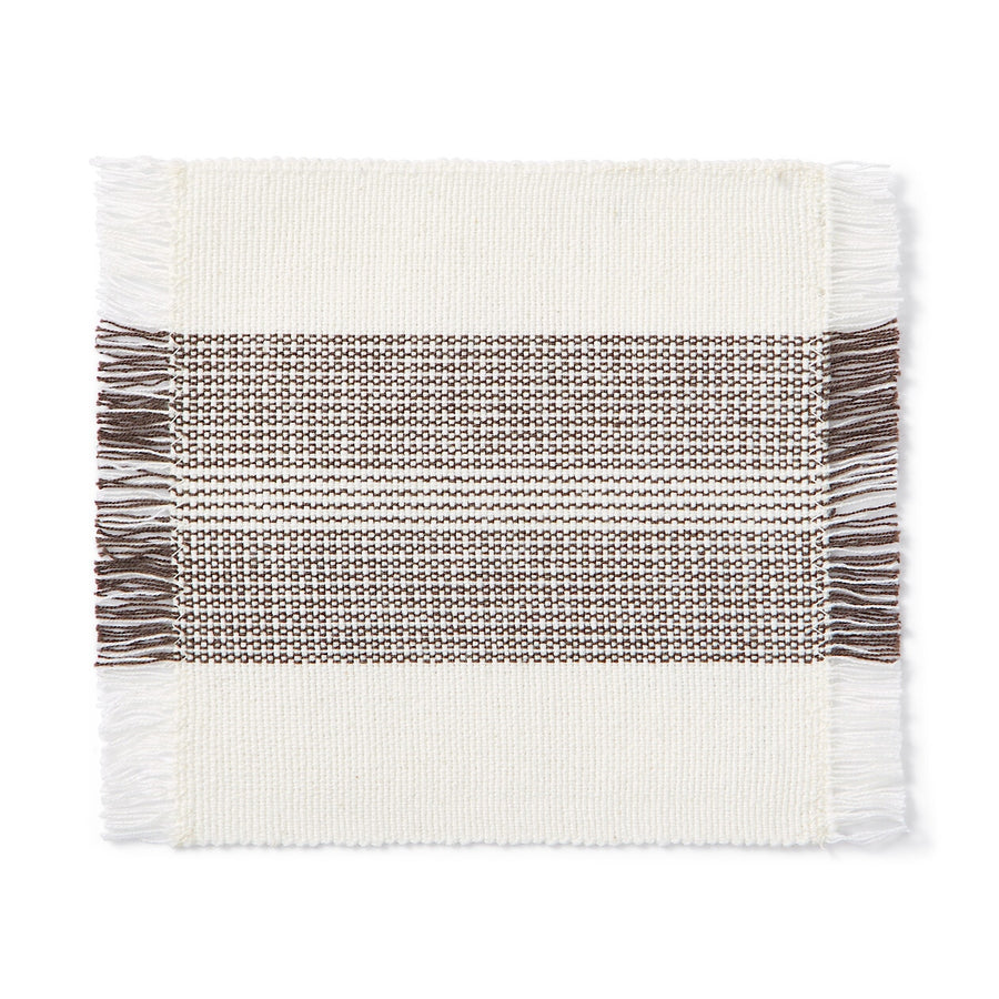 Rib weave Indian cotton Coaster / Fringes