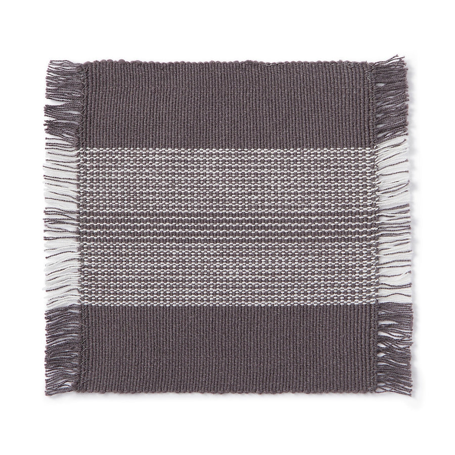 Rib weave Indian cotton Coaster / Fringes