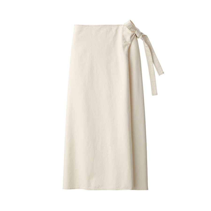 Women's washiblended wraparound skirtNaturalS-M