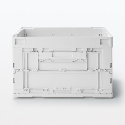 Polypropylene Folding Storage Container with Window - White Grey - 50L