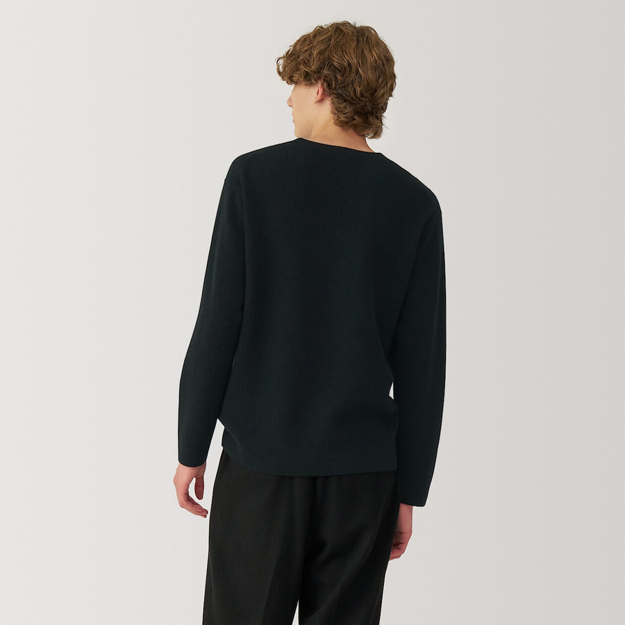 M's yak crew neck sweater Dark BrownS