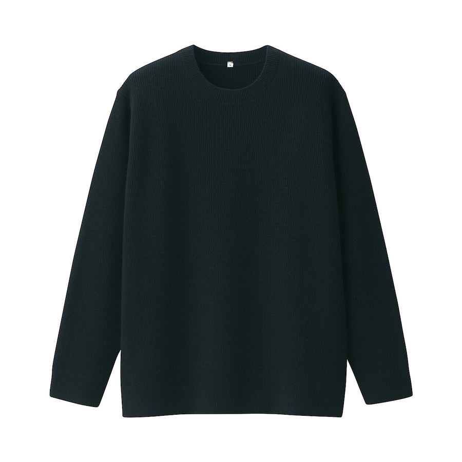 M's yak crew neck sweater Dark BrownS