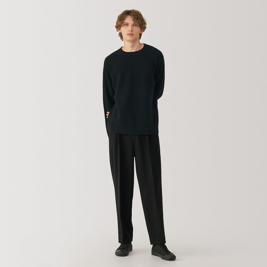 M's yak crew neck sweater Dark BrownS