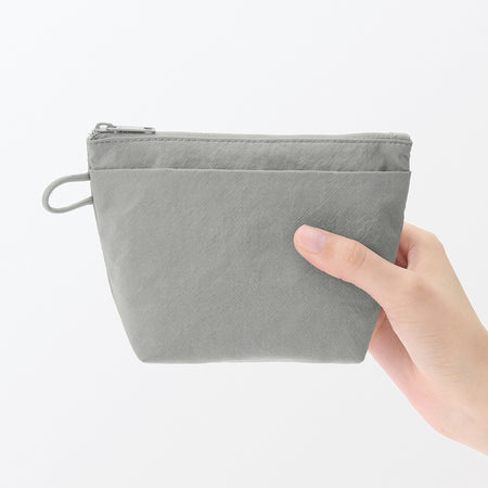 Wrinkled Nylon Gusset Pouch