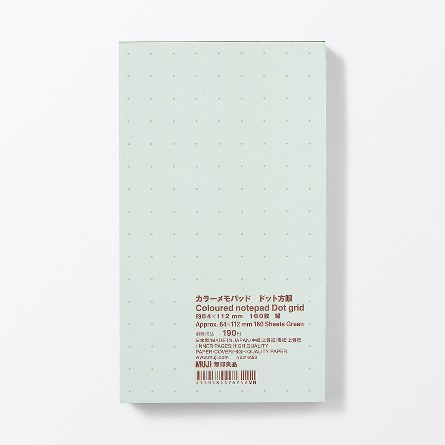 Coloured notepad Dot grid