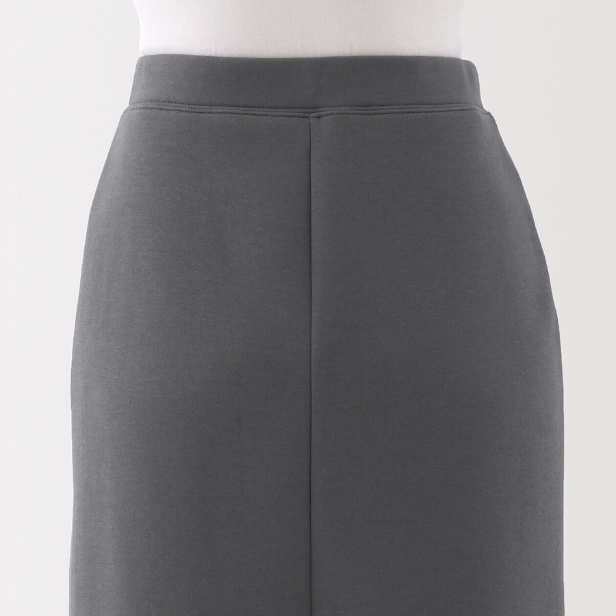 W's Double knitted straight skirt Charcoal greyXS