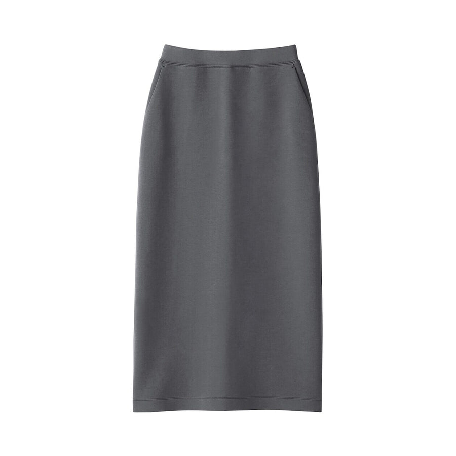W's Double knitted straight skirt Charcoal greyXS