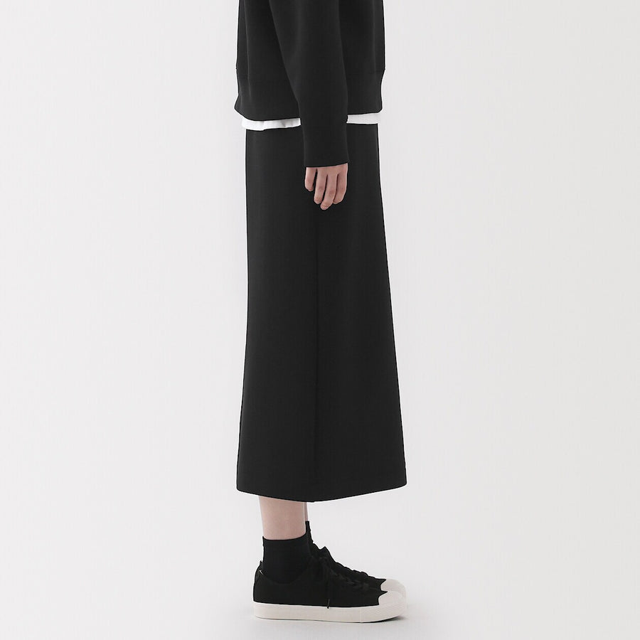 W's Double knitted straight skirt Charcoal greyXS