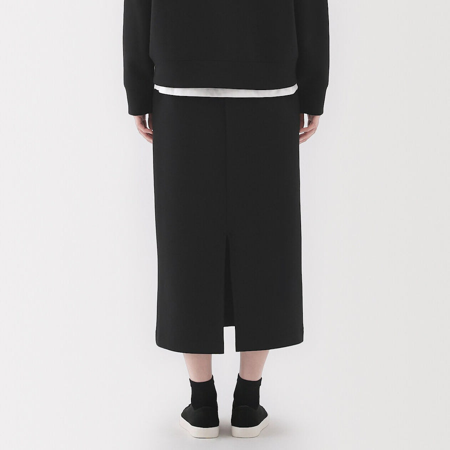 W's Double knitted straight skirt Charcoal greyXS