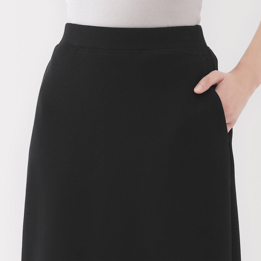 W's Double knitted straight skirt Charcoal greyXS