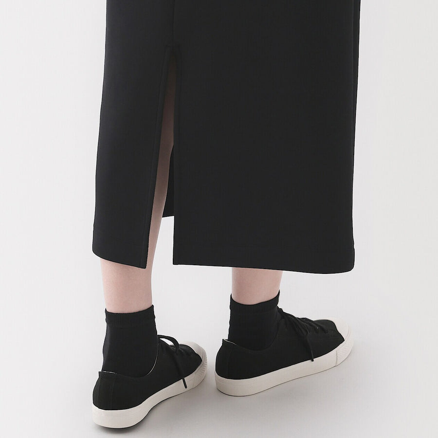 W's Double knitted straight skirt Charcoal greyXS