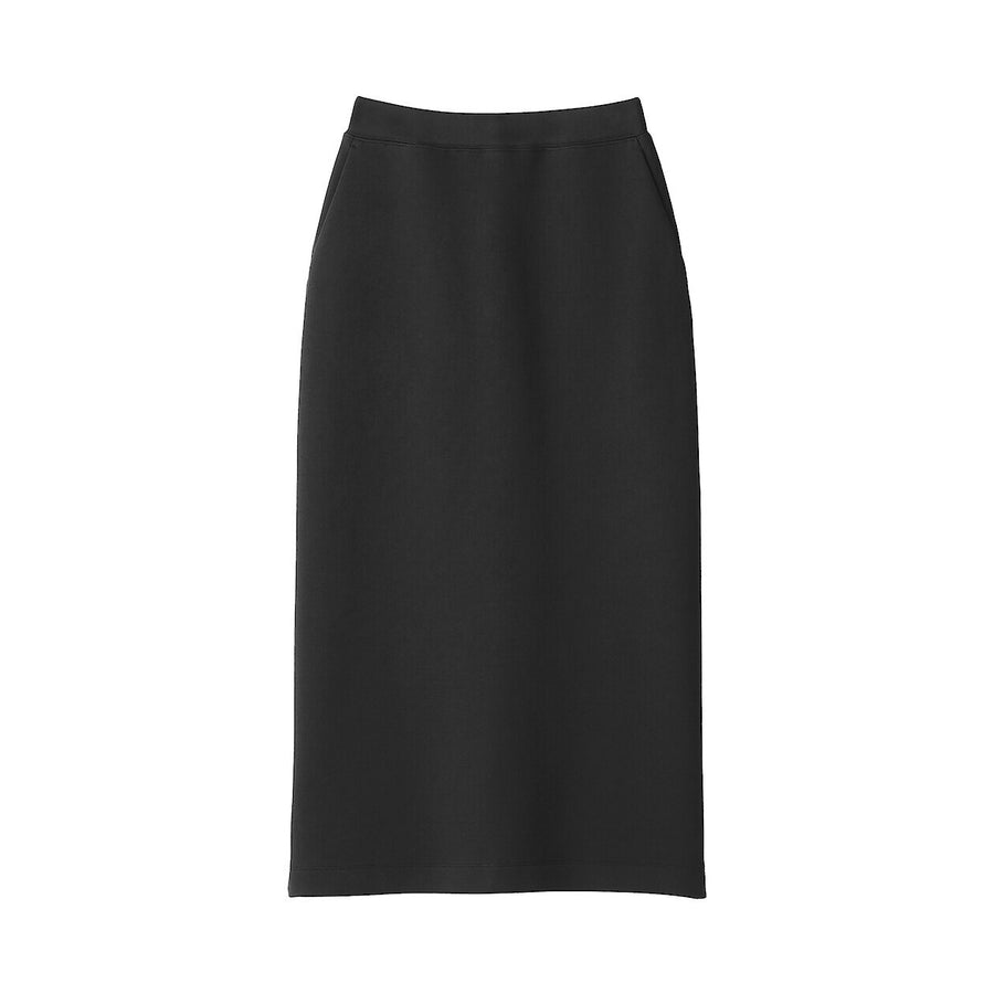 W's Double knitted straight skirt Charcoal greyXS