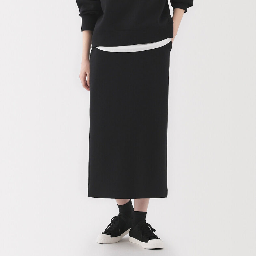 W's Double knitted straight skirt Charcoal greyXS