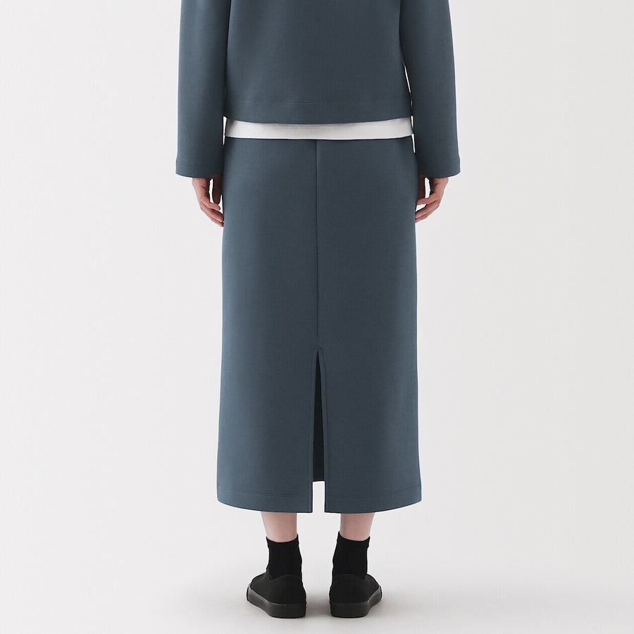 W's Double knitted straight skirt Charcoal greyXS