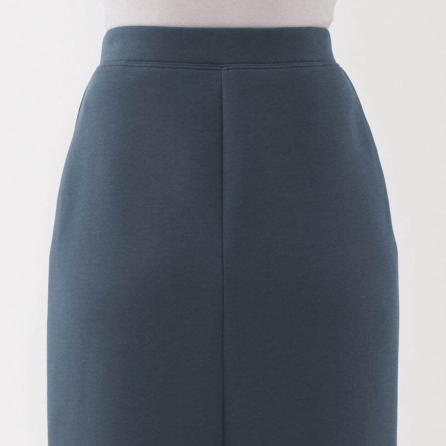 W's Double knitted straight skirt Charcoal greyXS