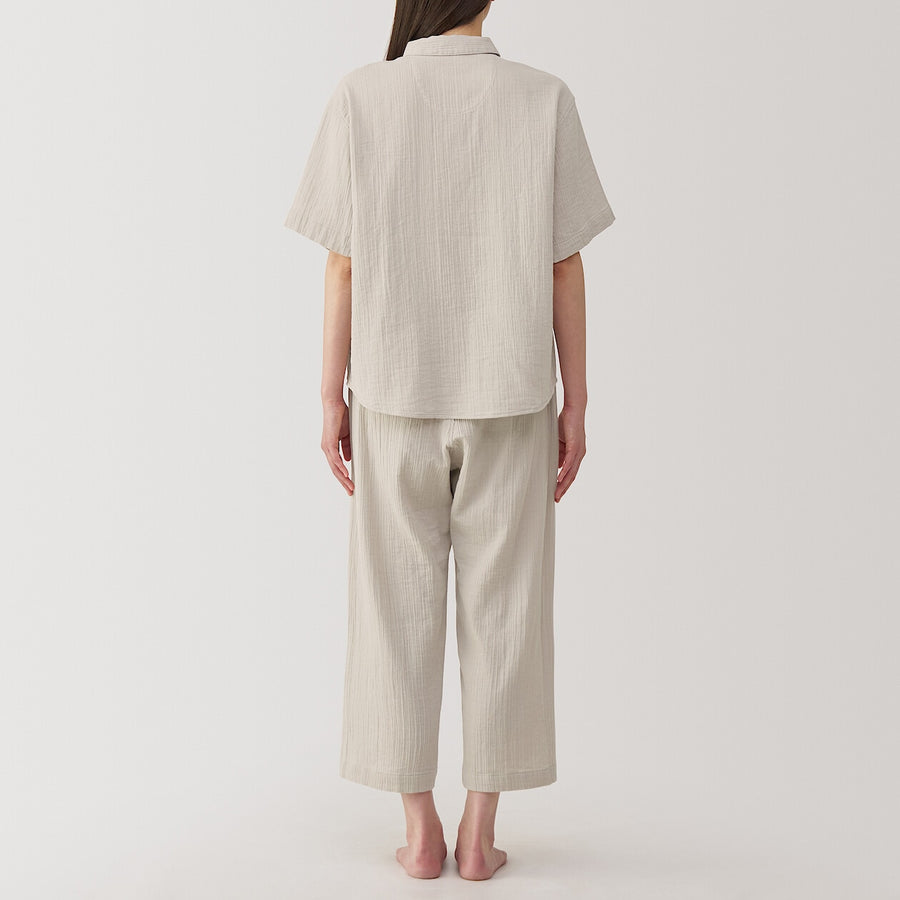 Side Seamless Crepe Gauze Half Sleeve Pyjamas