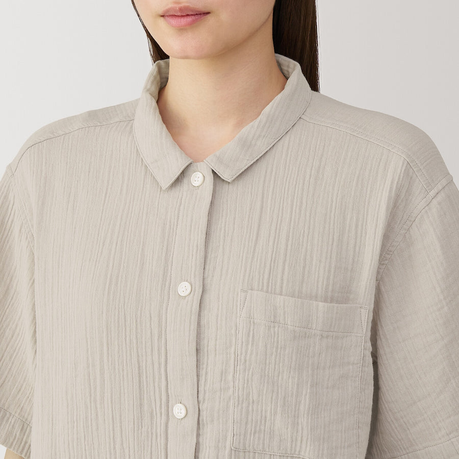Side Seamless Crepe Gauze Half Sleeve Pyjamas