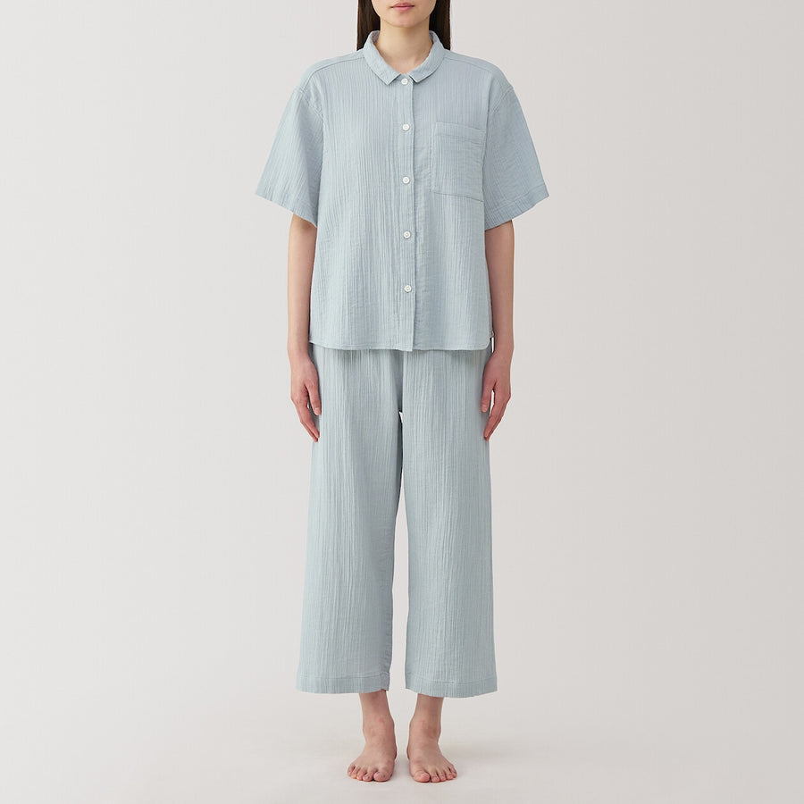 Side Seamless Crepe Gauze Half Sleeve Pyjamas