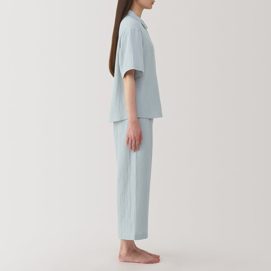 Side Seamless Crepe Gauze Half Sleeve Pyjamas