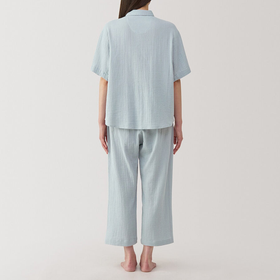 Side Seamless Crepe Gauze Half Sleeve Pyjamas