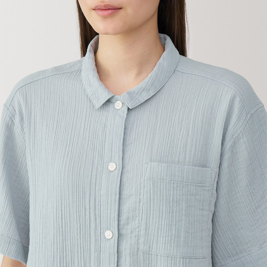 Side Seamless Crepe Gauze Half Sleeve Pyjamas