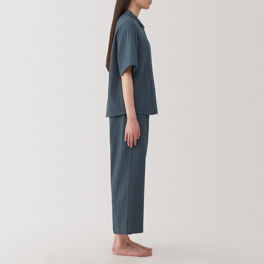 Side Seamless Crepe Gauze Half Sleeve Pyjamas