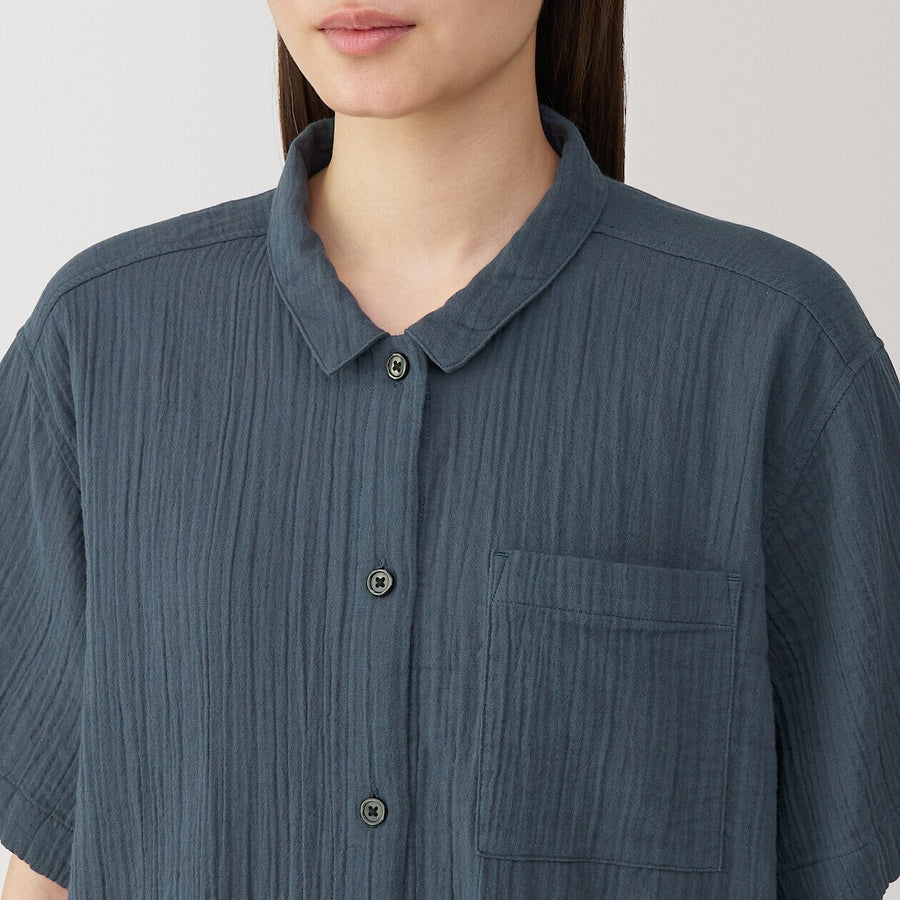 Side Seamless Crepe Gauze Half Sleeve Pyjamas