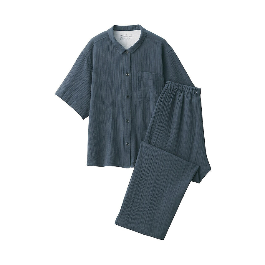 Side Seamless Crepe Gauze Half Sleeve Pyjamas