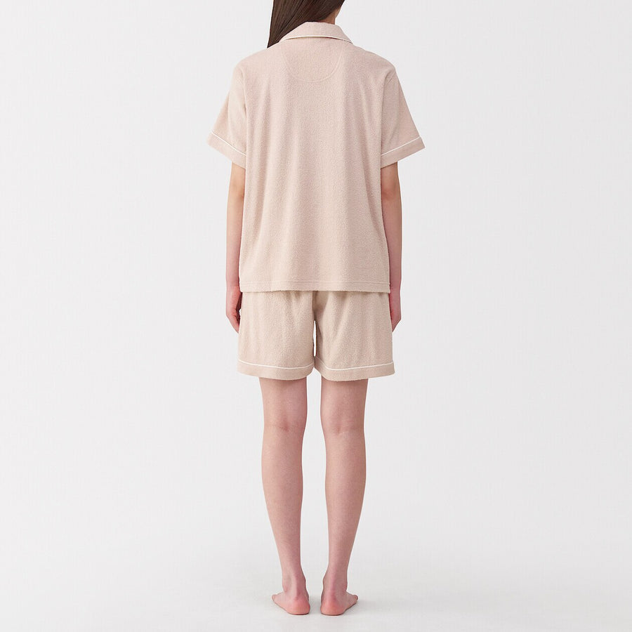 W's Side seamless wearable pile towel S/S pajamasOff WhiteXS