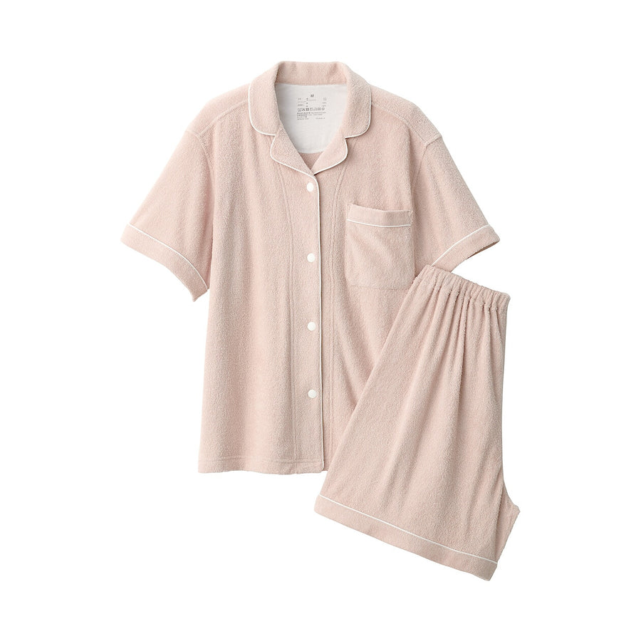 W's Side seamless wearable pile towel S/S pajamasOff WhiteXS