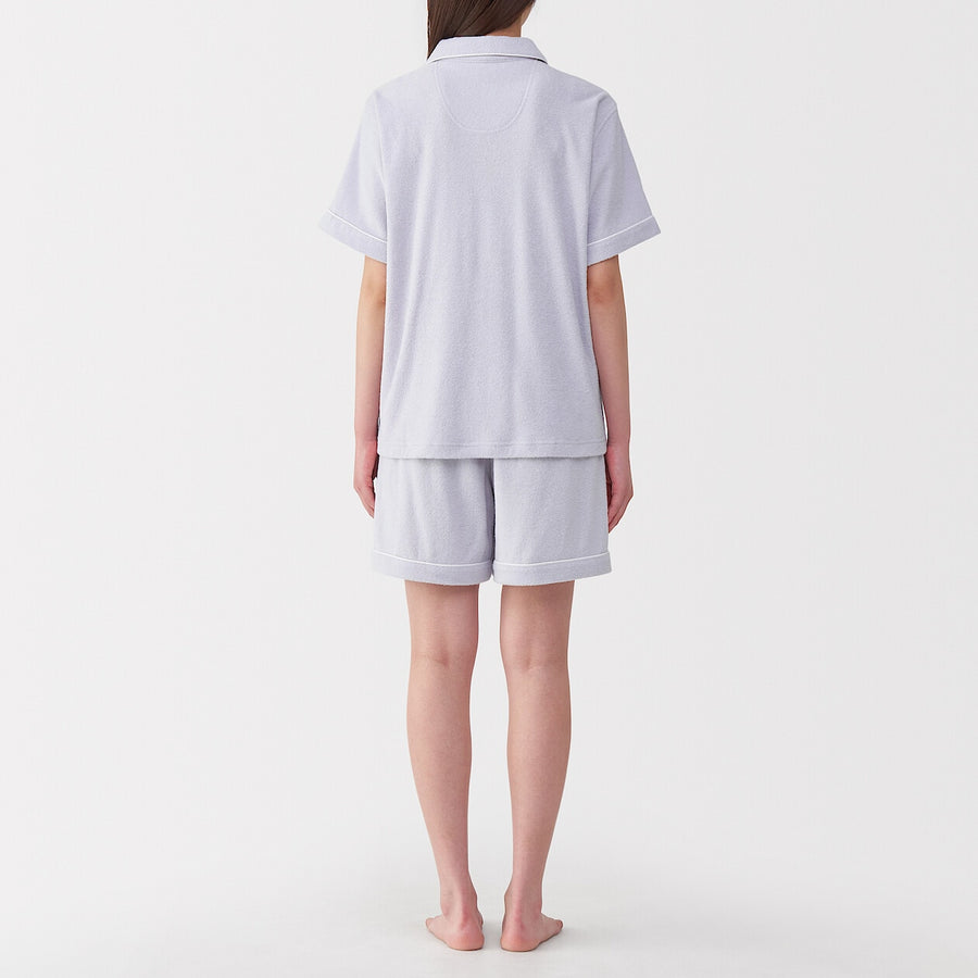 W's Side seamless wearable pile towel S/S pajamasOff WhiteXS