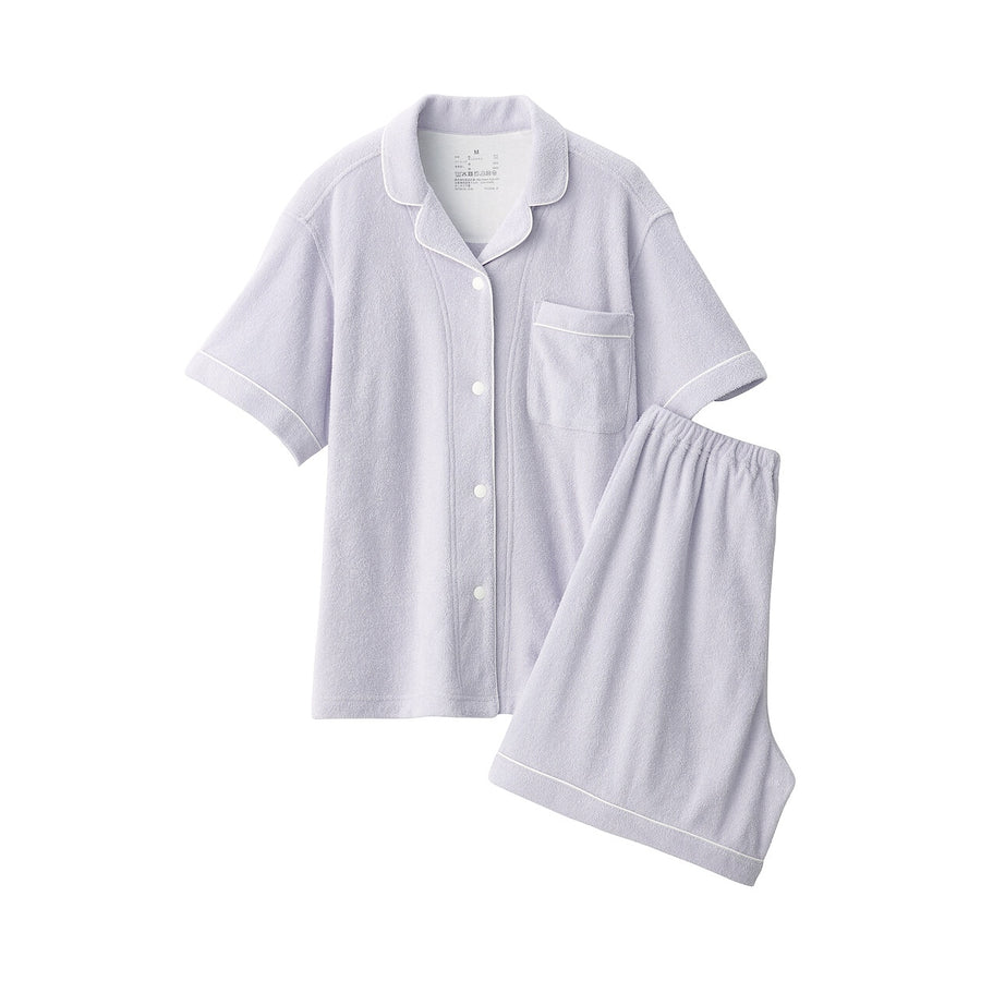 W's Side seamless wearable pile towel S/S pajamasOff WhiteXS