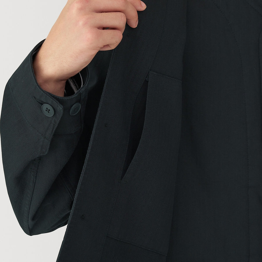 M's Kapok blend herringbone coverall BlackXS