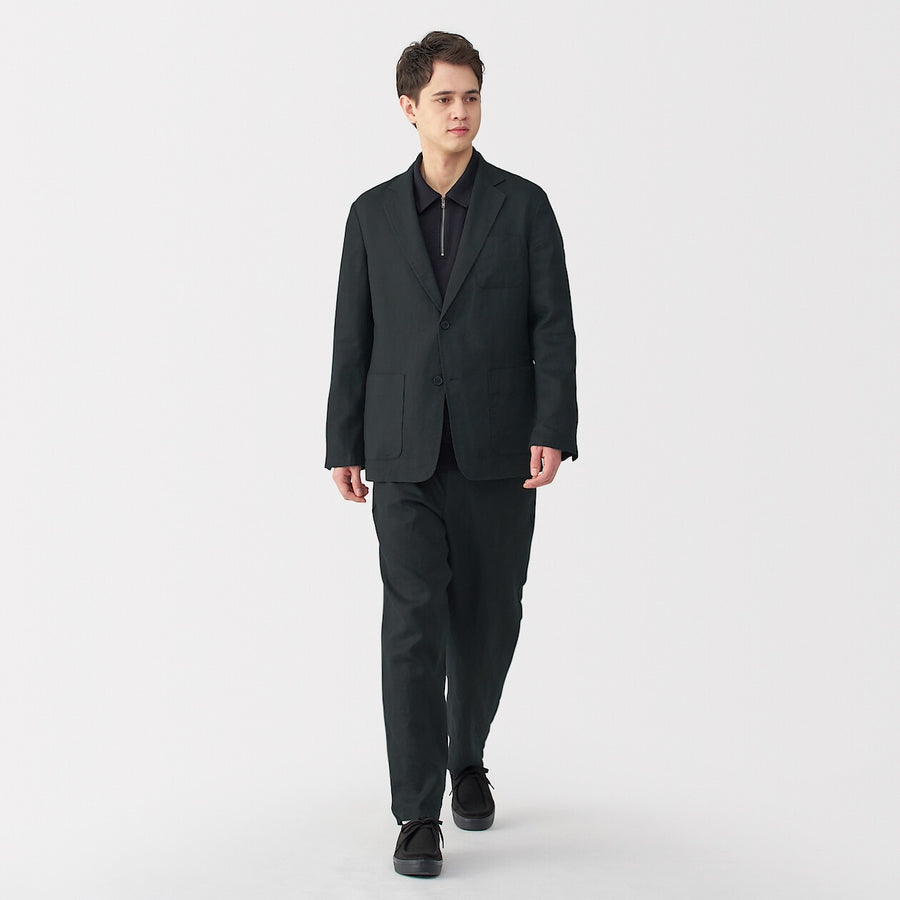 M's Washed linen Jacket BlackXS