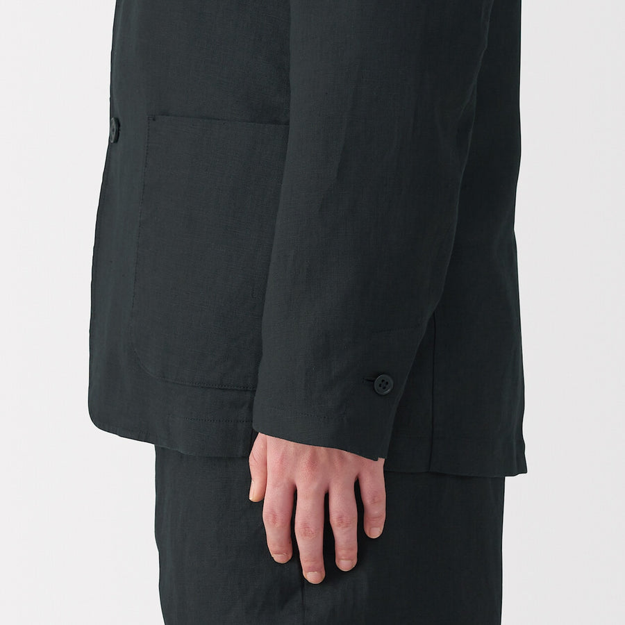 M's Washed linen Jacket BlackXS