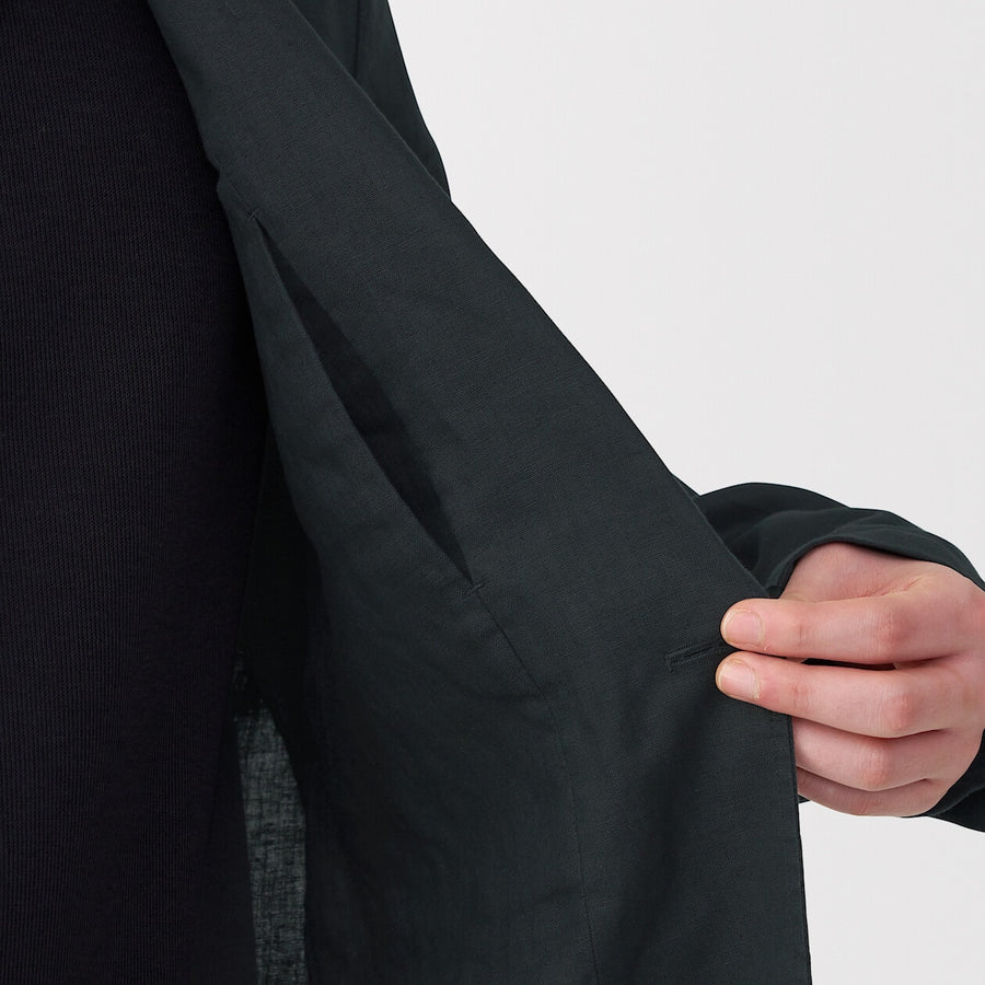 M's Washed linen Jacket BlackXS