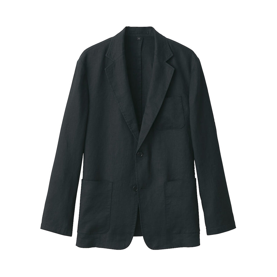 M's Washed linen Jacket BlackXS