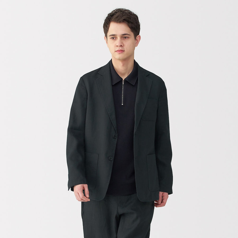 M's Washed linen Jacket BlackXS
