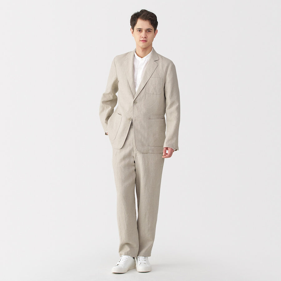 M's Washed linen Jacket BlackXS