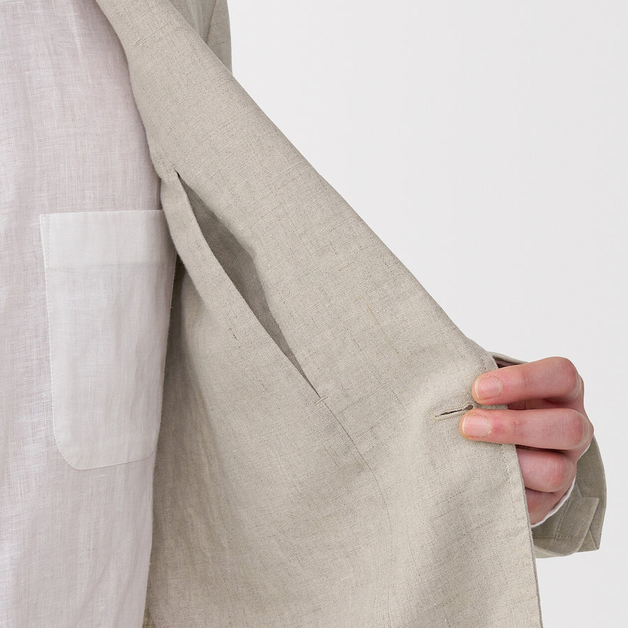 M's Washed linen Jacket BlackXS