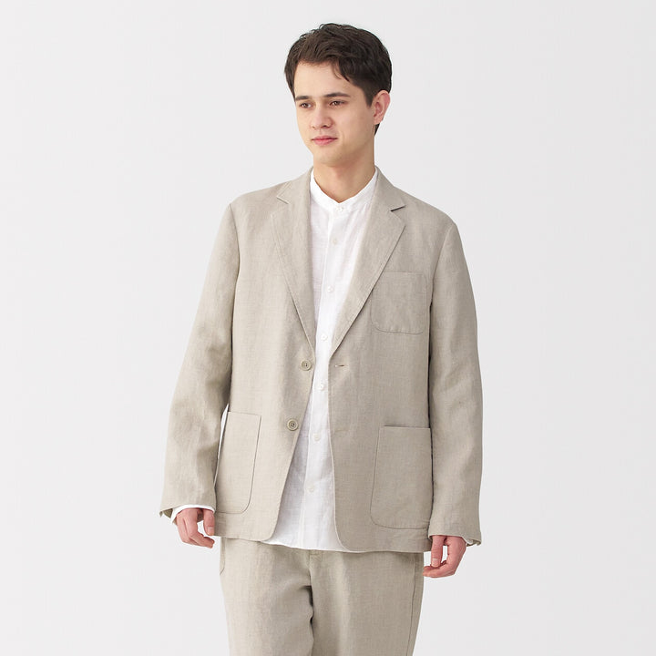 M's Washed linen Jacket BlackXS
