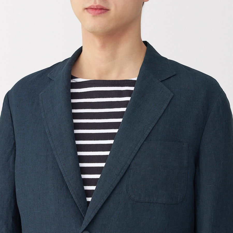M's Washed linen Jacket BlackXS