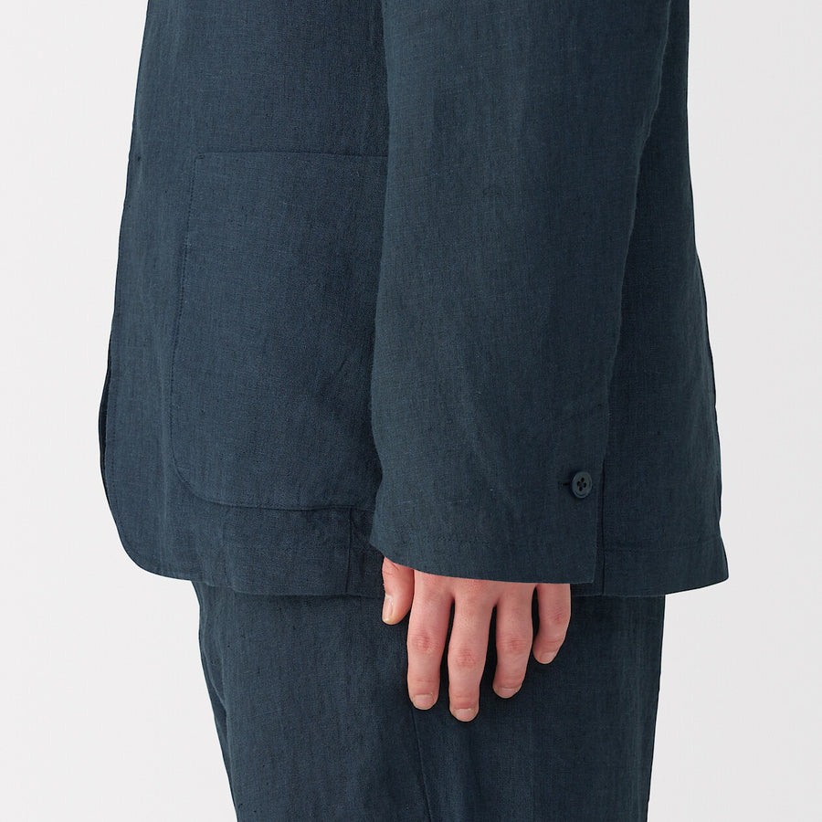 M's Washed linen Jacket BlackXS