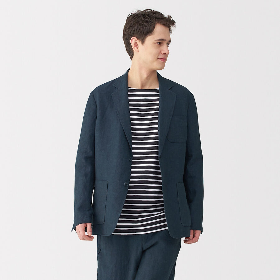 M's Washed linen Jacket BlackXS