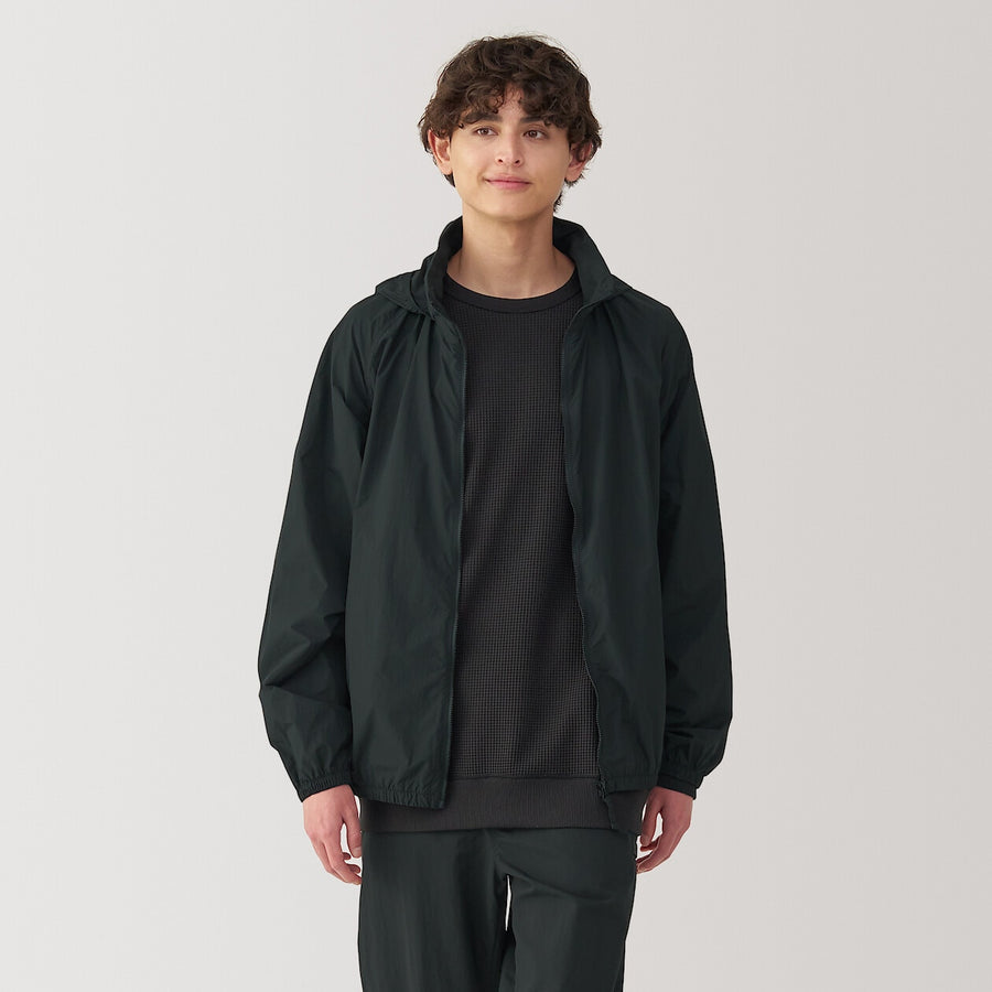 M's Water repellent pocketable windbreaker BlackXS