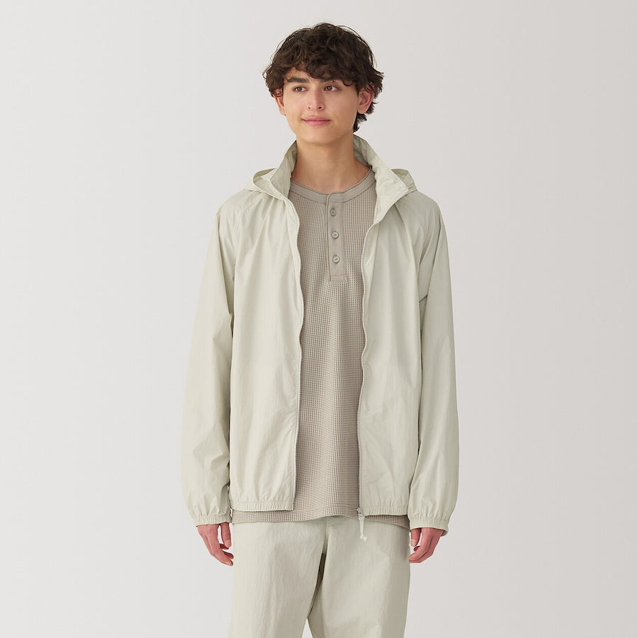 M's Water repellent pocketable windbreaker BlackXS