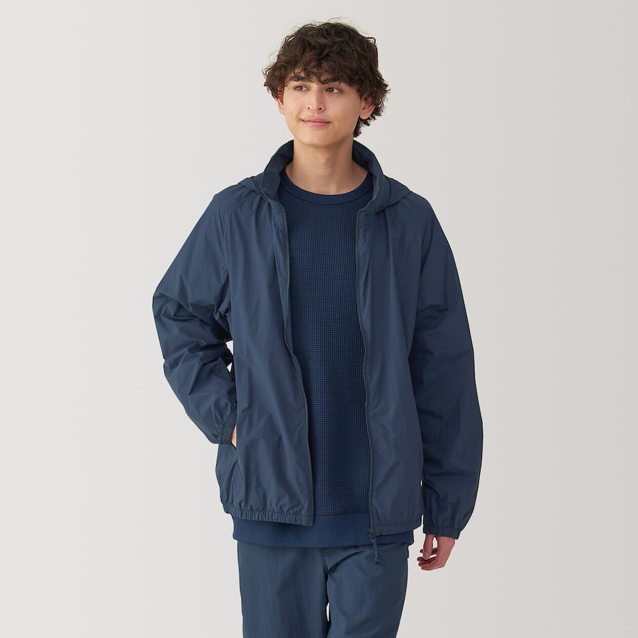 M's Water repellent pocketable windbreaker BlackXS